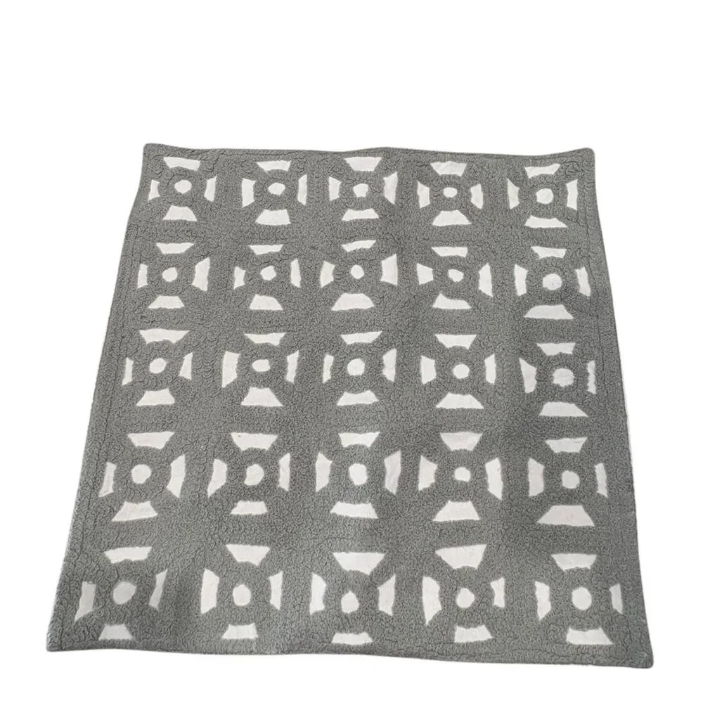 West Elm Gray Geometric Design Pillow Cover